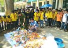 Đoàn kiểm tra VSATTP xã tổ chức tiêu hủy đã tổ chức tiêu hủy nhiều mặt hàng không rõ nguồn gốc, xuất xứ.