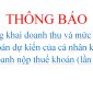 công khai doanh thu và  mức thuế khoán dự kiến của cá nhân kinh  doanh nộp thuế khoán (lần 1)