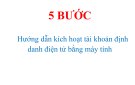 5 bước kích hoạt tài khoản định danh điện tử bằng máy tính