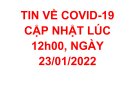  COVID-19 CẬP NHẬT LÚC 12h00, NGÀY 23/01/2022