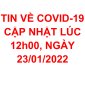  COVID-19 CẬP NHẬT LÚC 12h00, NGÀY 23/01/2022