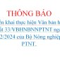 Triển khai thực hiện Văn bản hợp nhất 33/VBHNBNNPTNT ngày 13/12/2024 của Bộ Nông nghiệp và PTNT. 