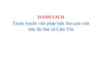 DANH SÁCH Tuyên truyền viên pháp luật, hòa giải viên  trên địa bàn xã Cẩm Yên