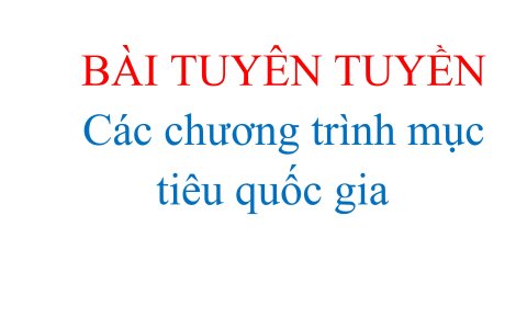  Chương trình mục tiêu quốc gia là gì? Nguyên tắc quản lý, tổ chức chương trình mục tiêu quốc gia