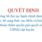 Quyết định được sửa đổi, bổ sung lĩnh vực Biển và hải đảo thuộc thẩm quyền giải quyết của UBND cấp huyện 