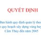 Quyết định ban hành quy định quản lý theo đồ án quy hoạch xây dựng vùng huyện Cẩm Thủy đến năm 2045